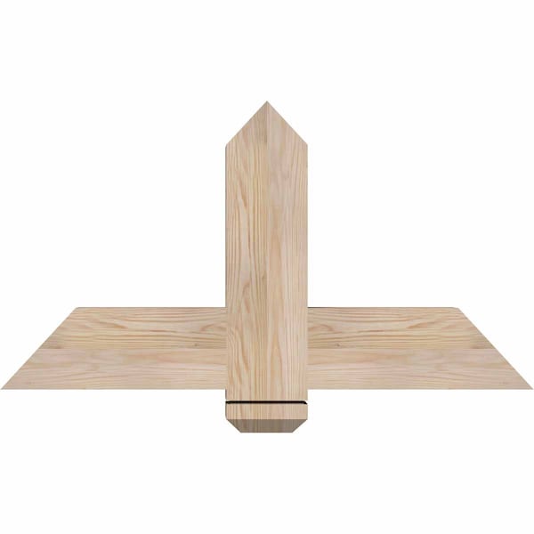 Ekena Millwork Eugene Smooth Timber Gable Bracket, Douglas Fir, 36"W x 19"H x 3 1/2"D x 5 1/2"F, 13/12 Pitch GBW036X19X0406EUG00SDF - main